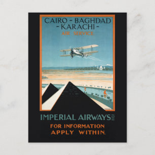 Egypt Vintage Travel Poster Restored Postcard