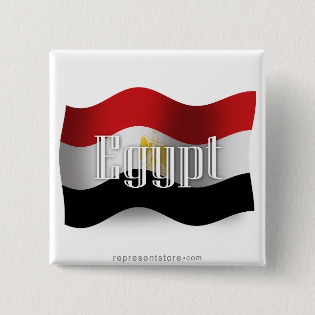Egypt Waving Flag Button (Front)