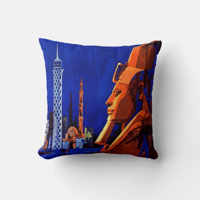 Egypte ~ Pharaoh Ramses Throw Pillow (Front)
