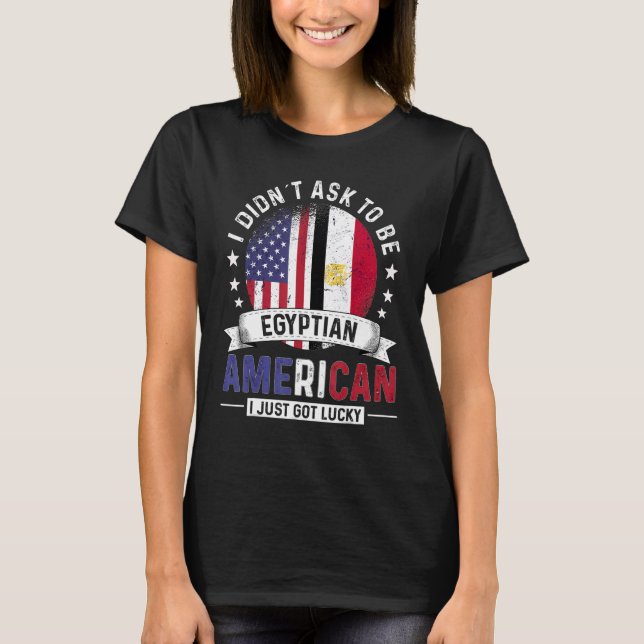 Egyptian American Countries Flags Pride Country Eg T-Shirt (Front)
