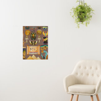 Egyptian Ancient Hieroglyphic Pattern Symbol Foam Board