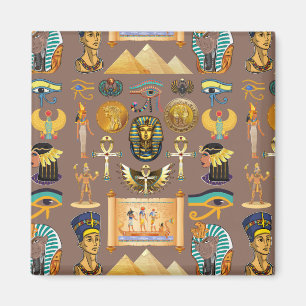 Egyptian Ancient Hieroglyphic Pattern Symbol Magnet