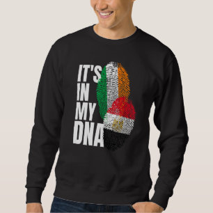 Egyptian And Irish Mix DNA Flag Heritage Sweatshirt