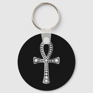 Egyptian Anhk with "Diamonds" Keychain