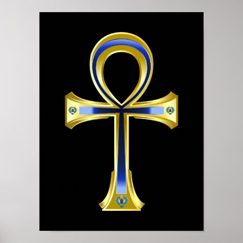 Egyptian Ankh And Scarabs Poster