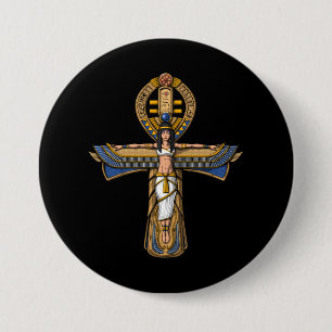 Egyptian Ankh Button