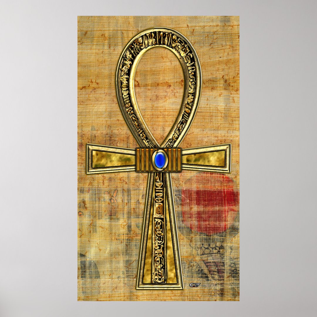 Egyptian Ankh Cross Poster | Zazzle