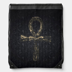 Egyptian Ankh Drawstring Backpack