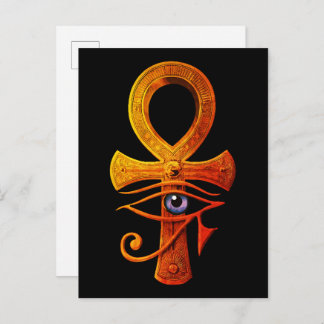 Egyptian Ankh Eye of Horus Ancient Symbol Protect Postcard