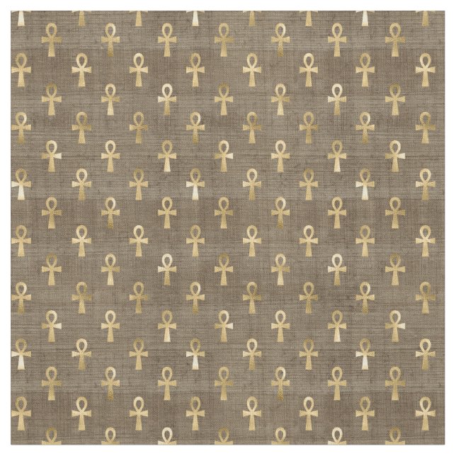 Egyptian Ankh Fabric (Close Up)