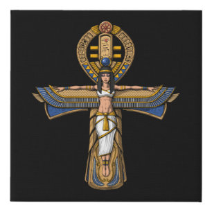 Egyptian Ankh Faux Canvas Print