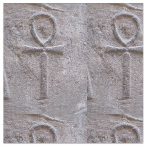 Egyptian Ankh hieroglyphic symbol of eternal life Fabric