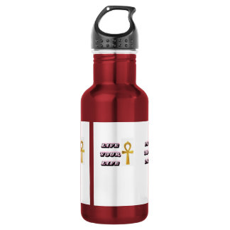 Egyptian Ankh Life Quote - Golden Key of Life - Li Stainless Steel Water Bottle