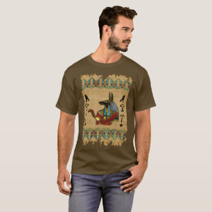 Egyptian Anubis Ornament on papyrus T-Shirt