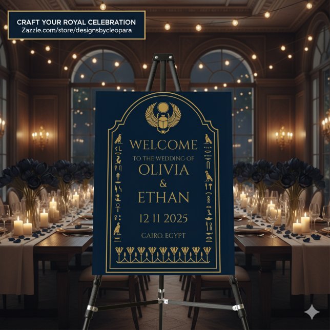 Egyptian Arch Navy Winged Scarab Welcome Foam Board (Creator Uploaded)