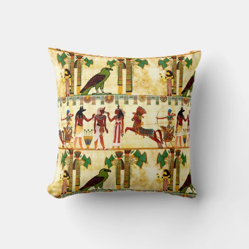 Egyptian Art Design 5 Throw Pillow