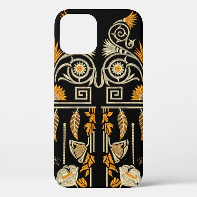 Egyptian art traditional gold border create hand m Case-Mate iPhone case (Back)