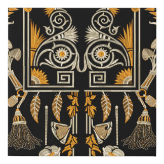 Egyptian art traditional gold border create hand m faux canvas print