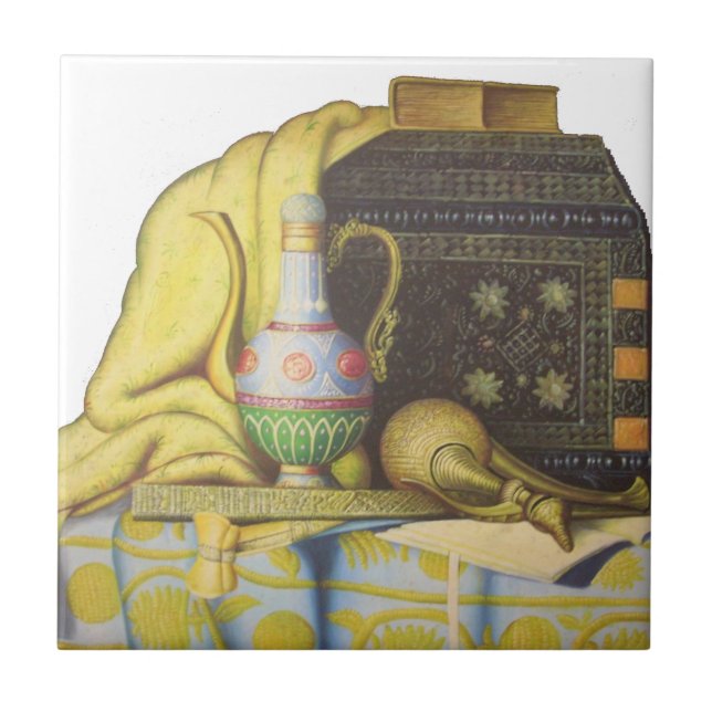 Egyptian Artifacts: Secrets of the Pharaohs Ceramic Tile (Front)