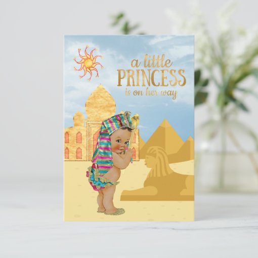Egyptian Baby Shower Invitation Egyptian Princess Zazzle