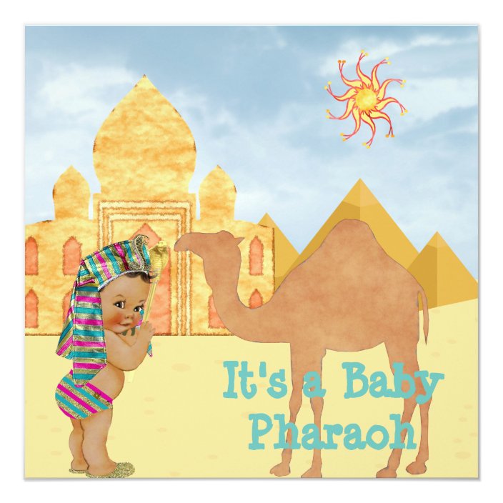 Egyptian Baby Shower Invitation With Vintage Baby Zazzle Com