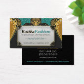 Egyptian Batik Fusion Fashion Business Cards (Desk)