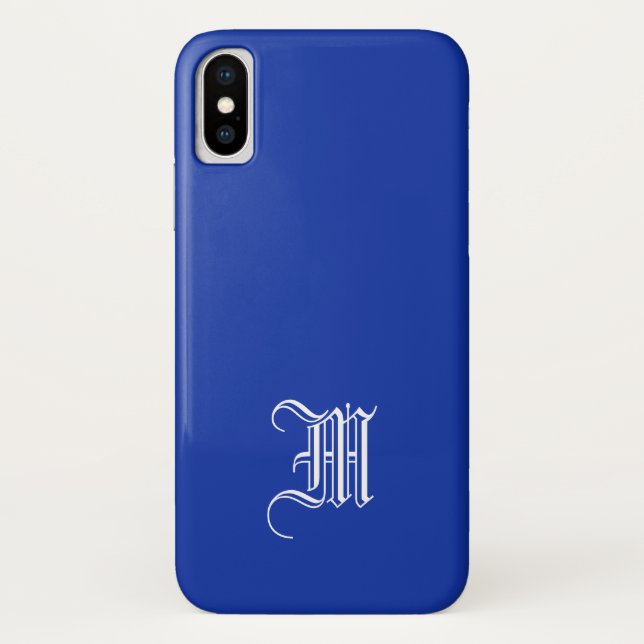 EGYPTIAN BLUE Solid Background iPhone X Case (Back)