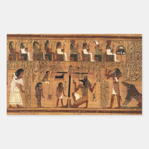 Egyptian books of the dead rectangular sticker