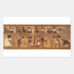 Egyptian books of the dead. rectangular sticker