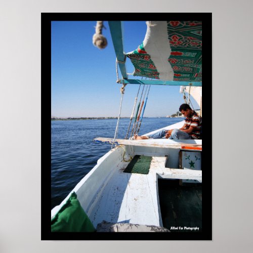 Egyptian Boy on the Nile Poster