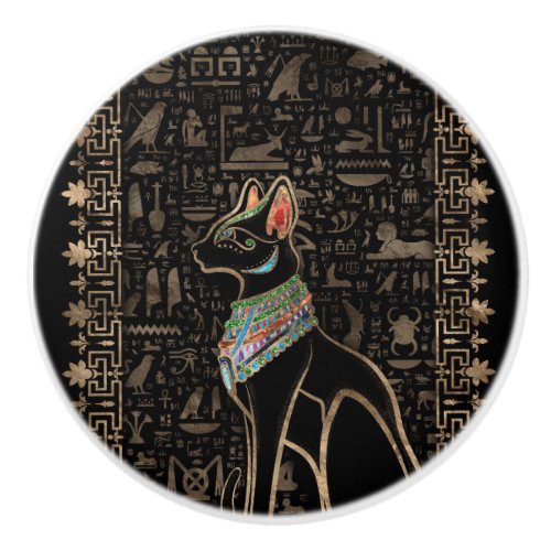 Egyptian Cat _ Bastet Ceramic Knob