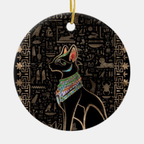 Egyptian Cat _ Bastet Ceramic Ornament