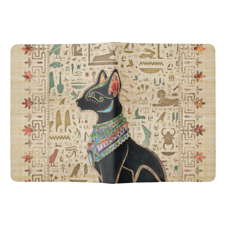 Egyptian Cat Bastet on papyrus Extra Large Moleskine Notebook Zazzle