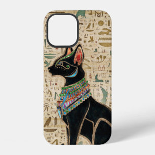 Egyptian Cat - Bastet on papyrus iPhone 12 Case