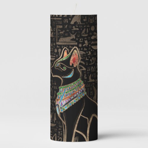 Egyptian Cat _ Bastet Pillar Candle