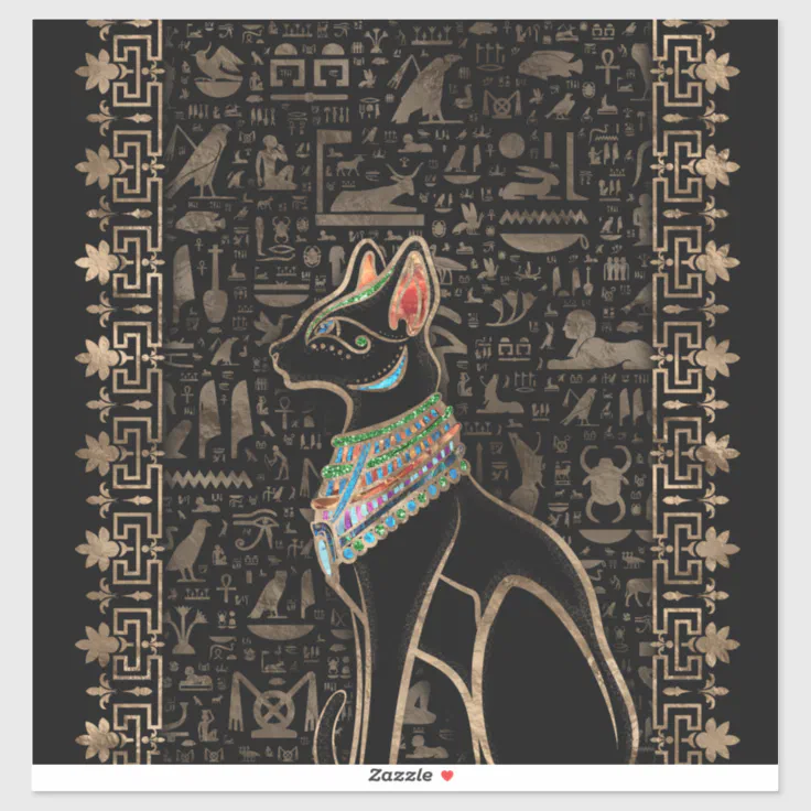 Egyptian Cat - Bastet Sticker | Zazzle