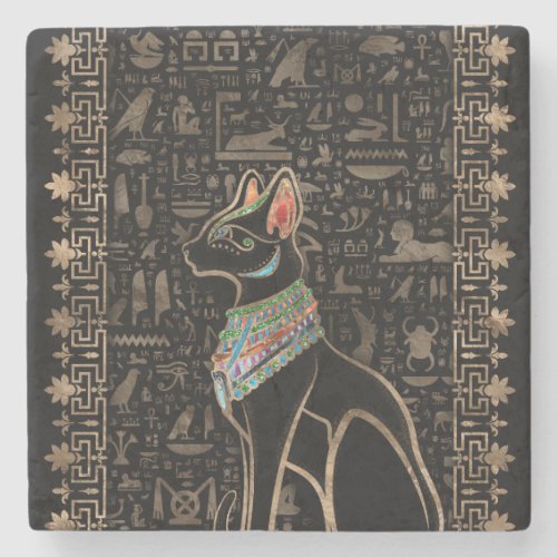 Egyptian Cat _ Bastet Stone Coaster