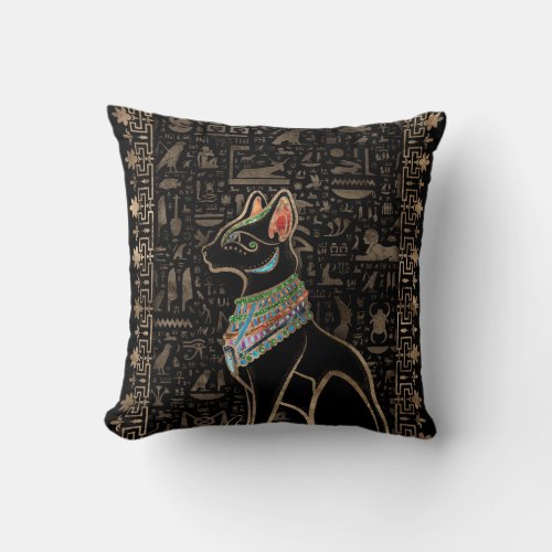 Egyptian Cat _ Bastet Throw Pillow