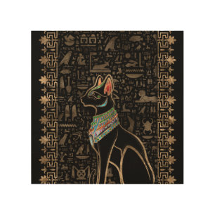 Egyptian Cat - Bastet Wood Wall Art