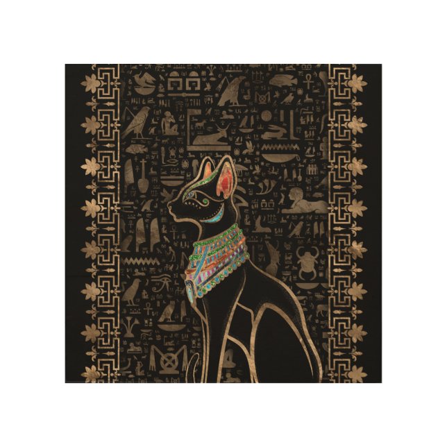 Egyptian Cat - Bastet Wood Wall Art (Front)