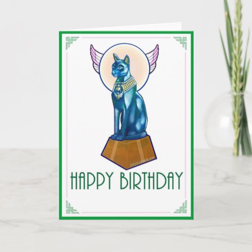 Egyptian Cat Birthday Card