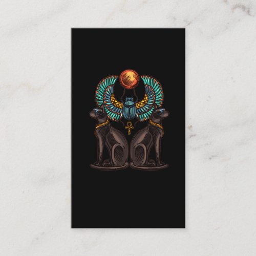 Egyptian Cat Design Ancient History Business Card
