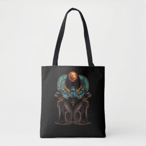Egyptian Cat Design Ancient History Tote Bag