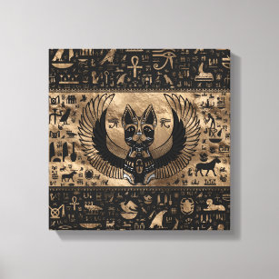 Egyptian Cat Goddess Bastet Canvas Print