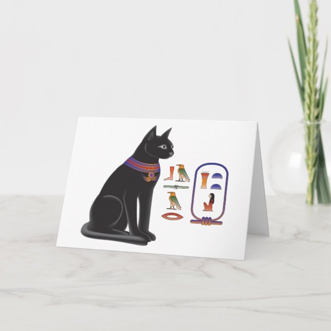 Egyptian Cat Goddess Bastet Card (Front)