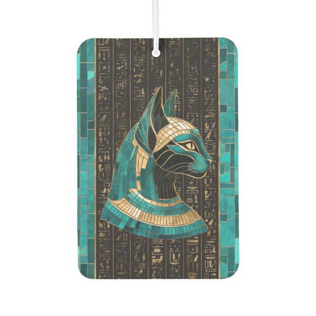 Egyptian Cat Goddess Bastet -Mosaic Art Air Freshener (Front)