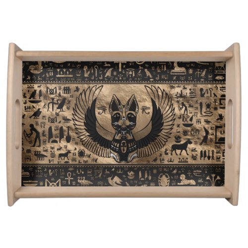 Egyptian Cat Goddess Bastet Serving Tray