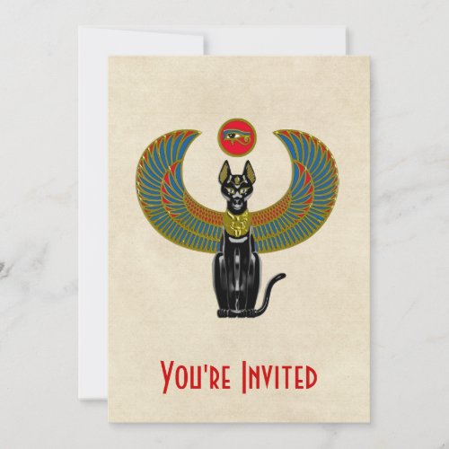 Egyptian Cat Goddess Personalized Invitations