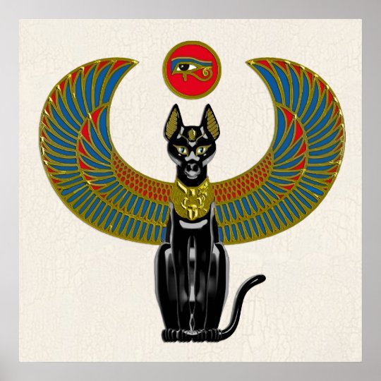 Egyptian Cat Goddess Poster Zazzle