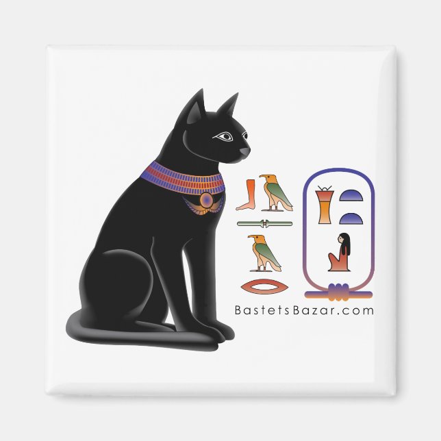 Egyptian Cat Hieroglyphic Magnet (Front)